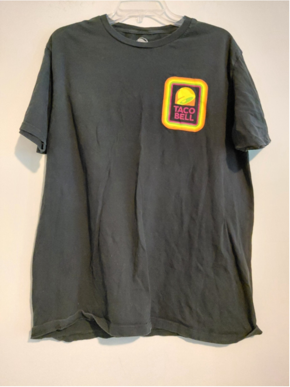 Taco Bell Classic Logo Retro Tshirt Black Top Large